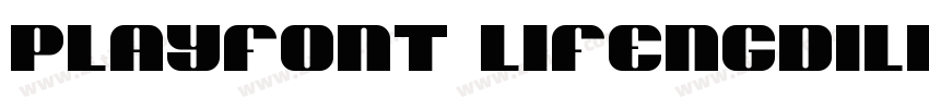 PlayFont LifengDiliG字体转换